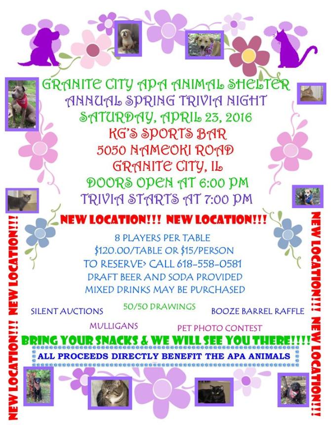 2016 Granite City APA Spring Trivia Night